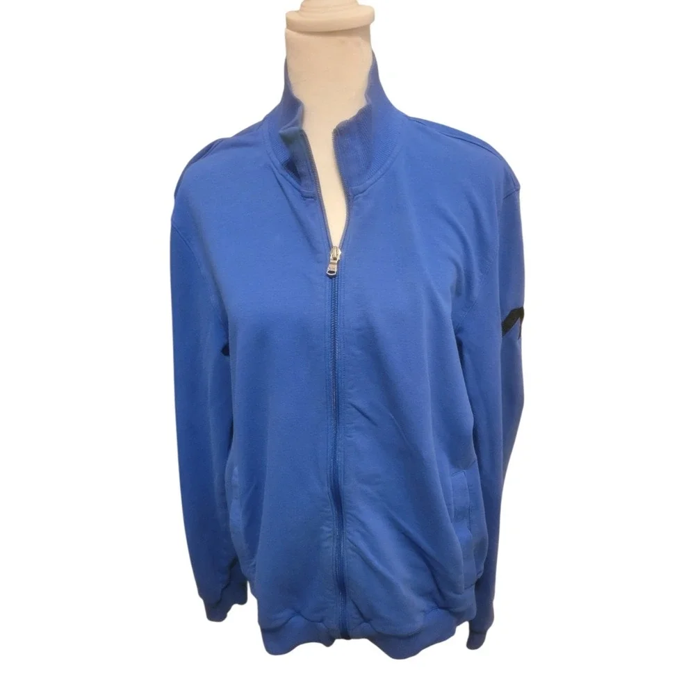 MICHAEL KORS Size M Women Cotton‎ Blend Full Zip Stand Collar Athletic Jacket